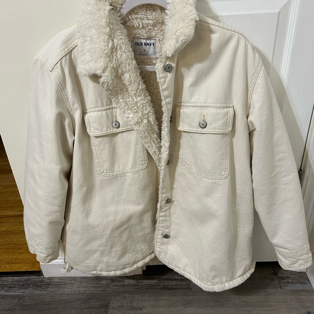 Old Navy Off-White Sherpa Jacket